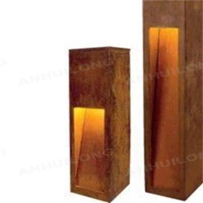 vintage style Corten Lamp For Garden Design